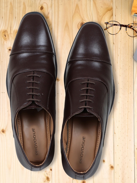 

Provogue Men Brown Solid Formal Oxfords