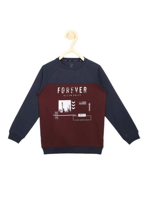 

Allen Solly Junior Boys Navy Blue & Brown Printed Sweatshirt