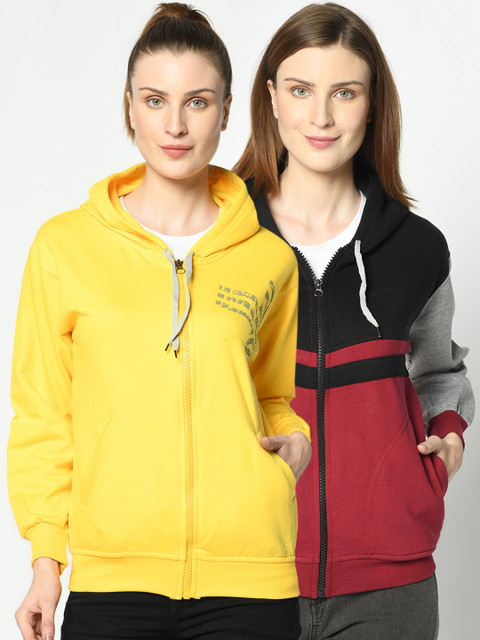 

VIMAL JONNEY Women Yellow Sweatshirt