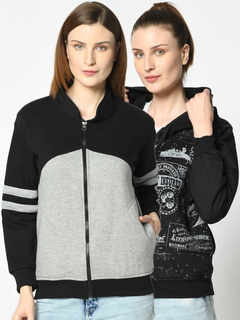 

VIMAL JONNEY Women Grey Colourblocked Sweatshirt