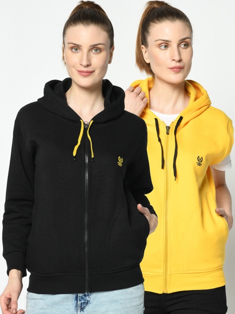 

VIMAL JONNEY Women Pack Of 2 Sweatshirts, Yellow