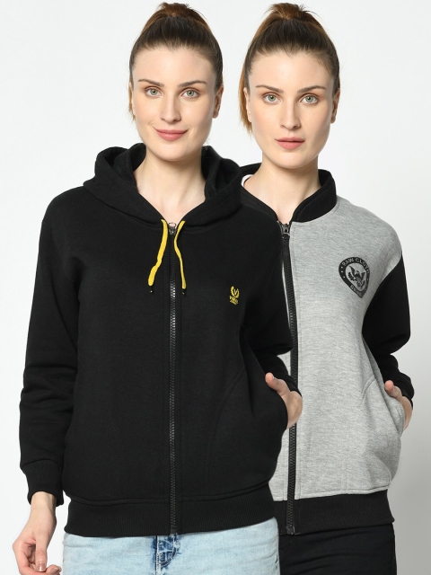 

VIMAL JONNEY Women Pack Of 2 Sweatshirts, Black