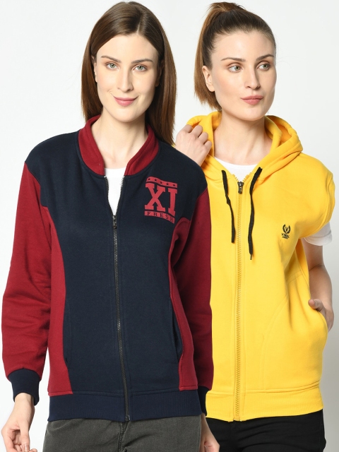 

VIMAL JONNEY Women Pack Of 2 Sweatshirts, Navy blue