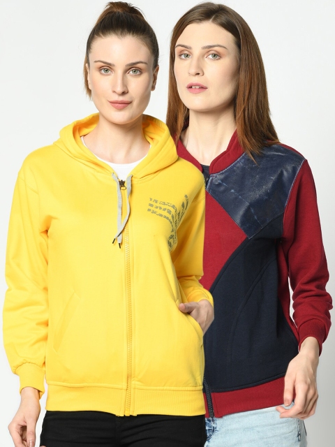 

VIMAL JONNEY Women Pack Of 2 Sweatshirts, Grey