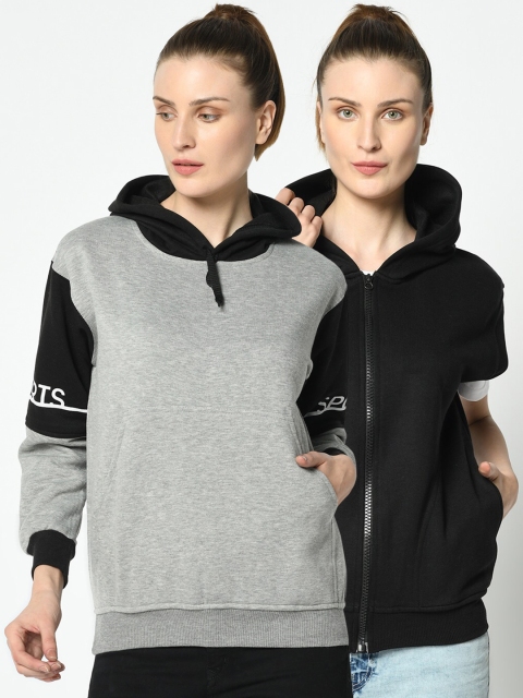 

VIMAL JONNEY Women Pack Of 2 Sweatshirts, Grey