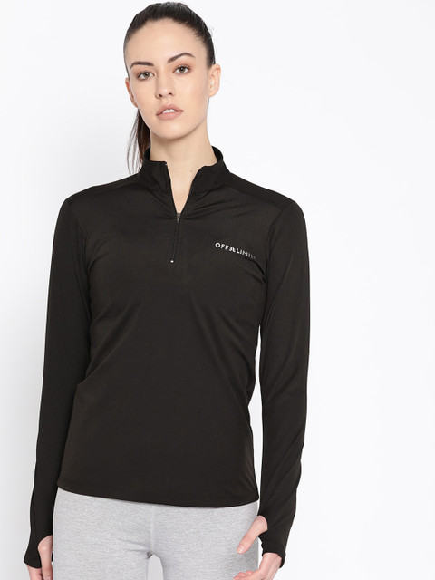 

OFF LIMITS Women Black Lightweight Sporty Jacket