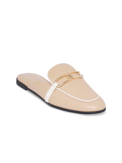 

CHARLES & KEITH Women Beige Mules Flats