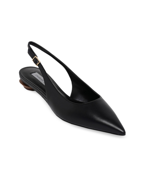 

CHARLES & KEITH Women Black Ballerinas with Buckles Flats