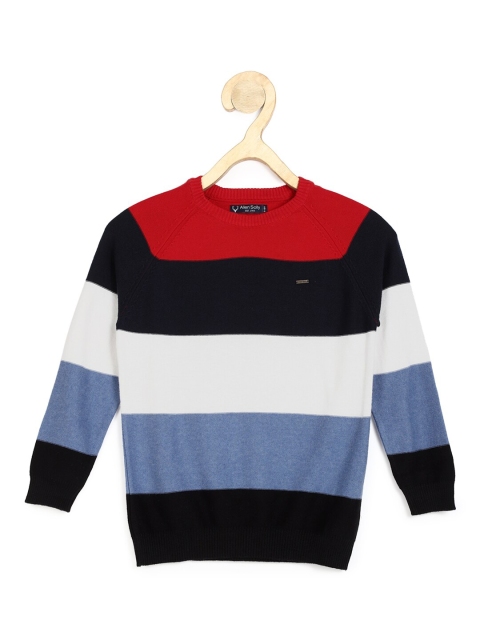 

Allen Solly Junior Boys White & Red Striped Pullover