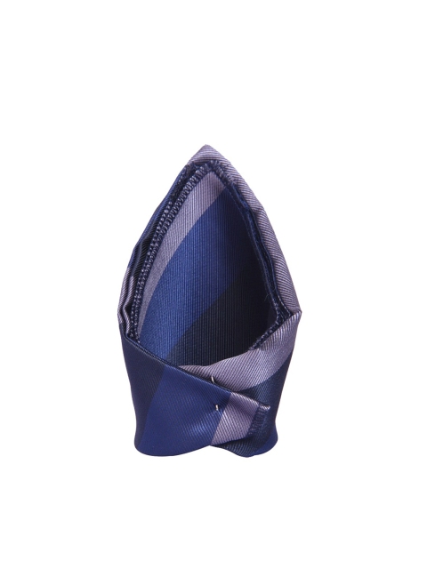 

Tossido Men Blue & Purple Striped Pocket square