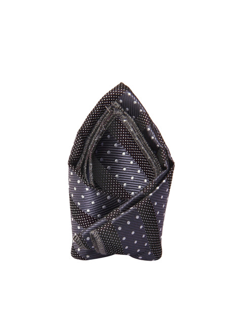 

Tossido Men Grey & White Woven Design Pocket Square