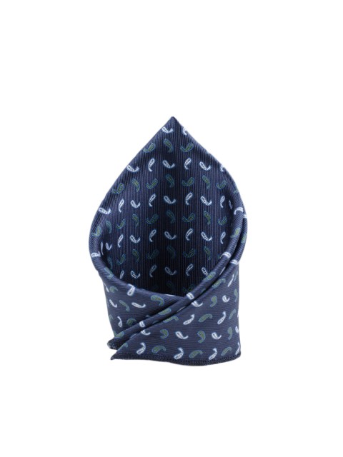 

Tossido Men Navy Blue & White Woven Design Pocket Square