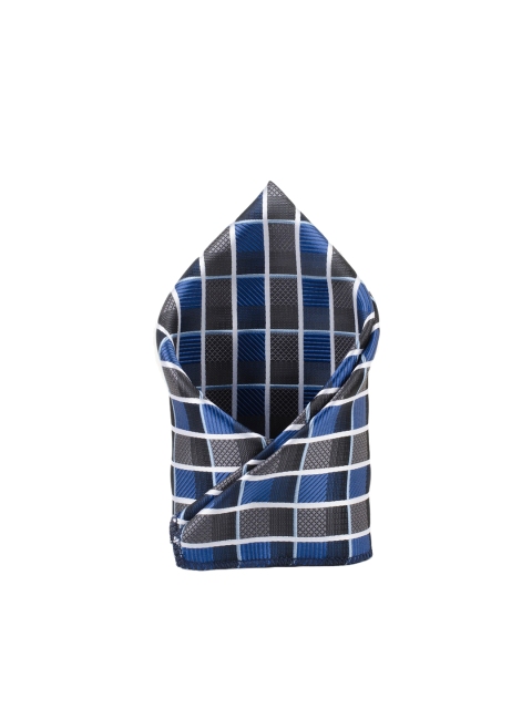 

Tossido Men Blue & Brown Self Checked Pocket Square