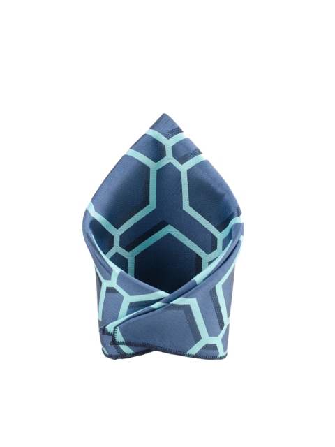 

Tossido Men Blue Woven Design Pocket Square