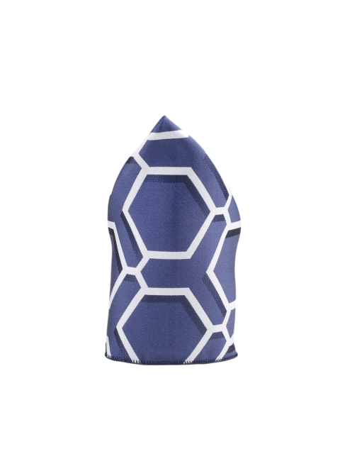 

Tossido Men Blue & White Printed Woven Pocket Square