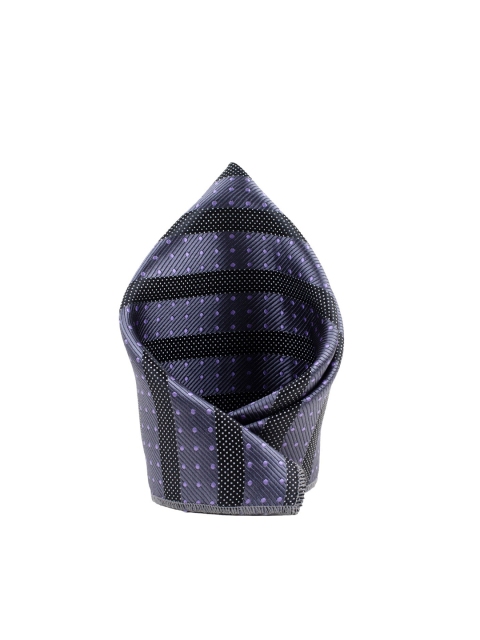 

Tossido Men Grey & Black Woven Design Pocket Square