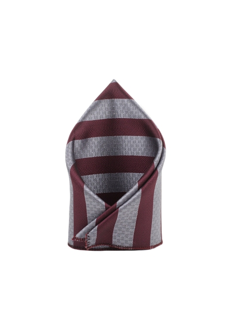 

Tossido Men Brown & Grey Woven-Design Pocket Square