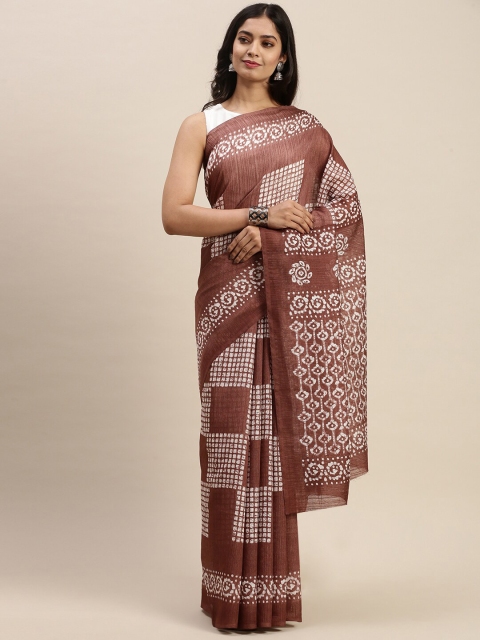 

Soch Pink Printed Silk Blend Saree