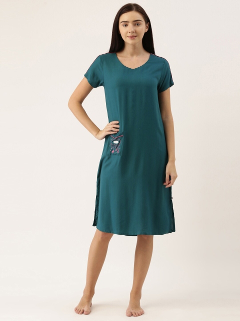 

Bannos Swagger Woman Green Nightdress, Teal