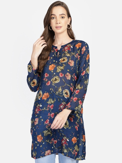 

Aditi Wasan Blue & Red Printed Tunic