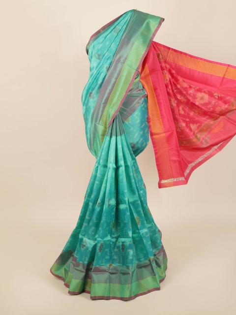 

Pothys Sea Green & Pink Pure Silk Saree