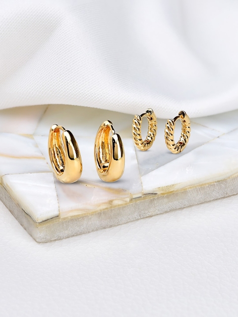 

Accessorize Women Pack Of 2 Gold-Toned Hoop Earrings