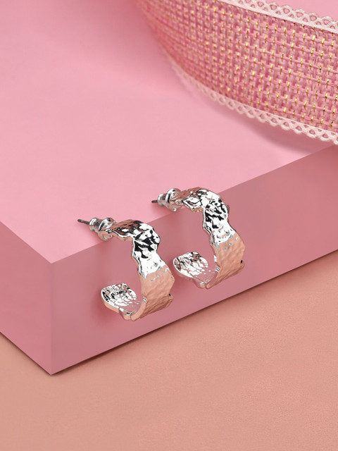

Accessorize Women Silver-Toned Half Hoop Earrings