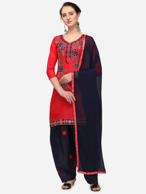 

Iris Pink & Blue Embroidered Unstitched Dress Material