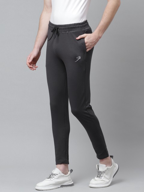 

Fuaark Men Charcoal Grey Solid Slim Fit Track Pants