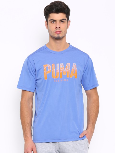 

Puma Men Blue PWRCOOL Graphic Print Round Neck T-Shirt