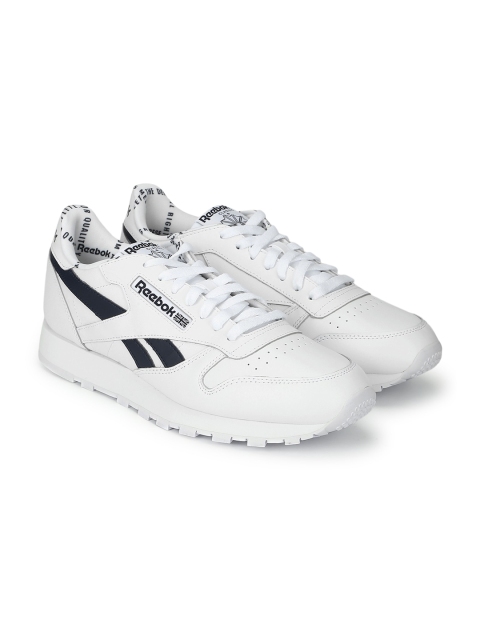 

Reebok Classic Men White PU Solid Sneakers