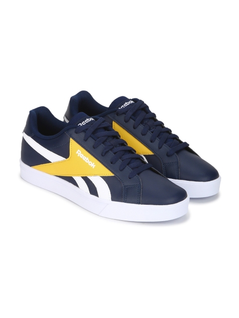 

Reebok Classic Unisex Blue & Yellow ROYAL COMPLETE3LOW Sneakers