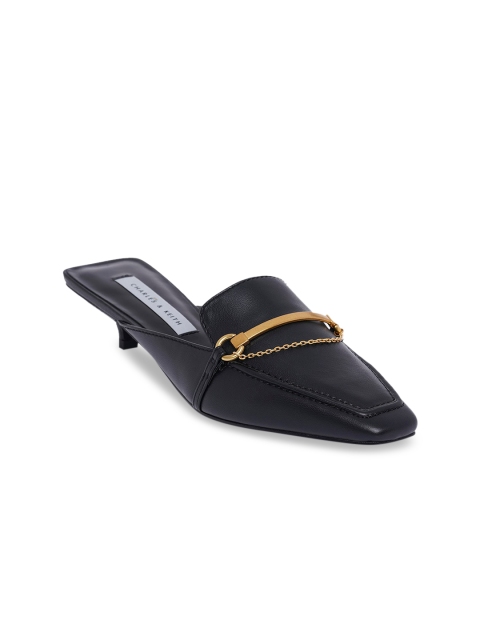 

CHARLES & KEITH Women Black Mules