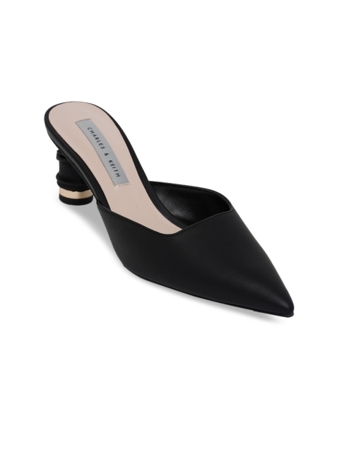 

CHARLES & KEITH Women Black Mules