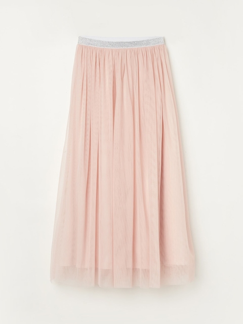 

Pretty Me by Fame Forever Girls Pink Mesh Maxi Flared Skirt