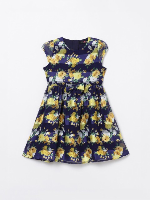

Pretty Me by Fame Forever Girls Multicolored Floral Printed Fit & Flare Dress, Multi