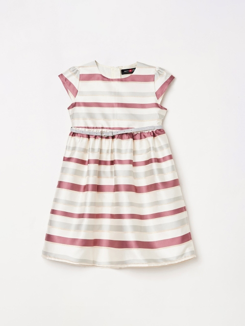 

Pretty Me by Fame Forever Girls Beige Striped Fit & Flare Dress