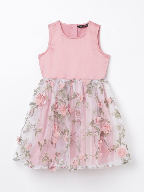 

Pretty Me by Fame Forever Girls Pink & Green Floral Printed Dress