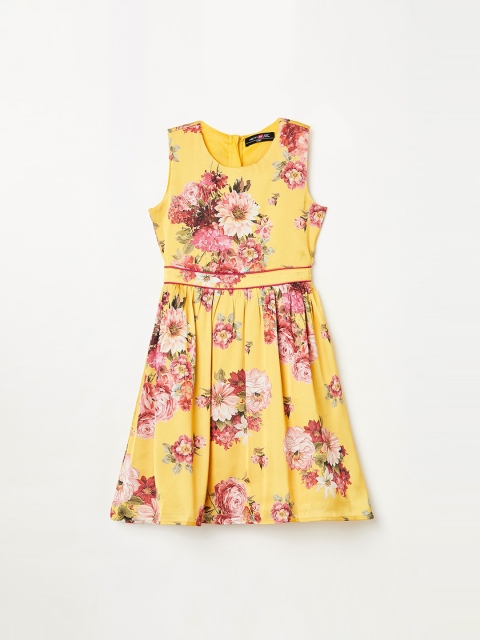 

Pretty Me by Fame Forever Girls Yellow Floral Fit & Flare Dress