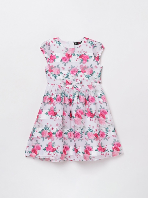 

Pretty Me by Fame Forever Girls White Floral Fit & Flare Dress