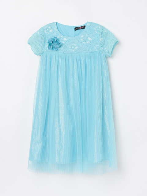 

Pretty Me by Fame Forever Girls Blue Self Designed A-Line Dress