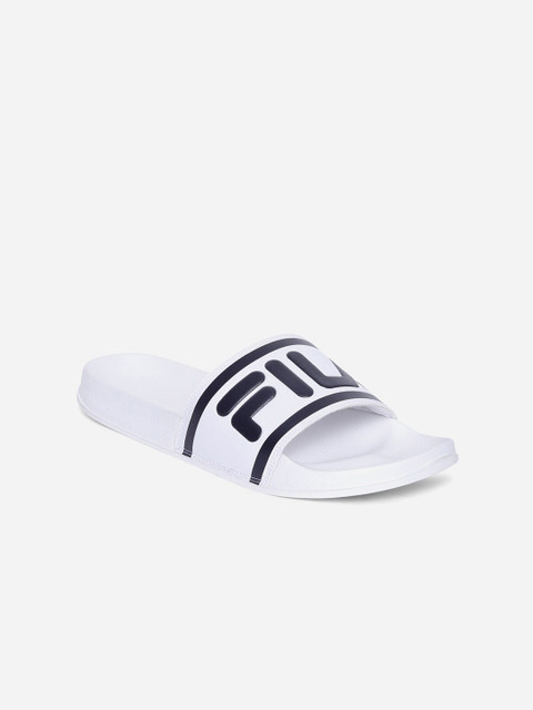 

FILA Men White & Black Printed Rubber Sliders