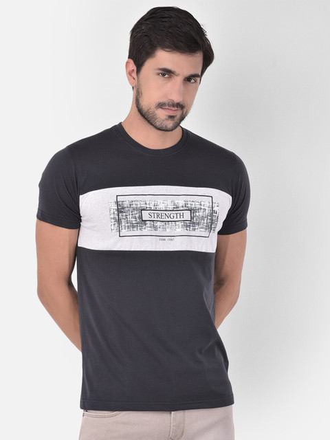 

COBB Men Grey Printed T-shirt