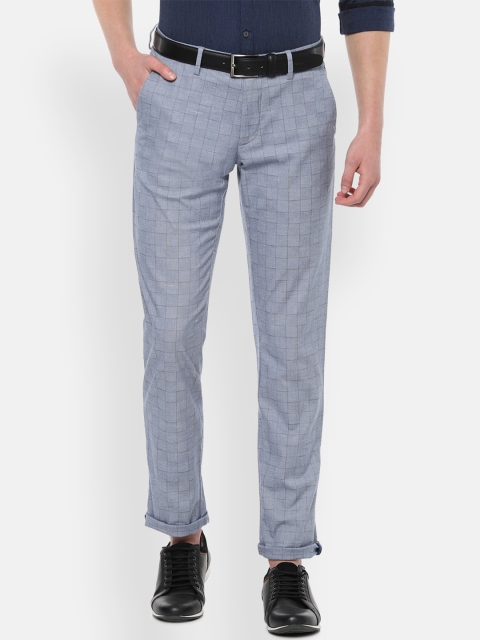 

Louis Philippe Sport Men Grey Textured Slim Fit Trousers