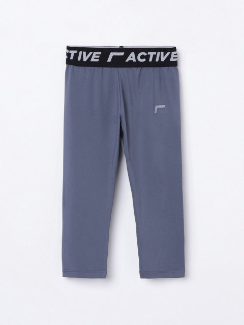 

Fame Forever Girls Grey & Black Solid Mid Rise Active Capris
