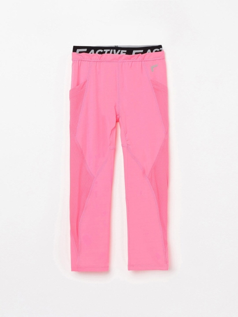 

Fame Forever Active Girls Pink Solid Regular Fit Capris