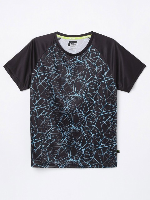 

Fame Forever Active Boys Black Printed T-shirt