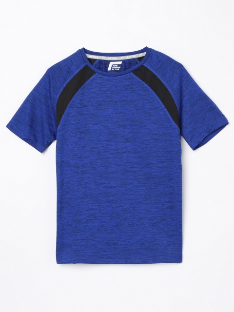 

Fame Forever Active Boys Navy Blue & Black Colourblocked T-shirt