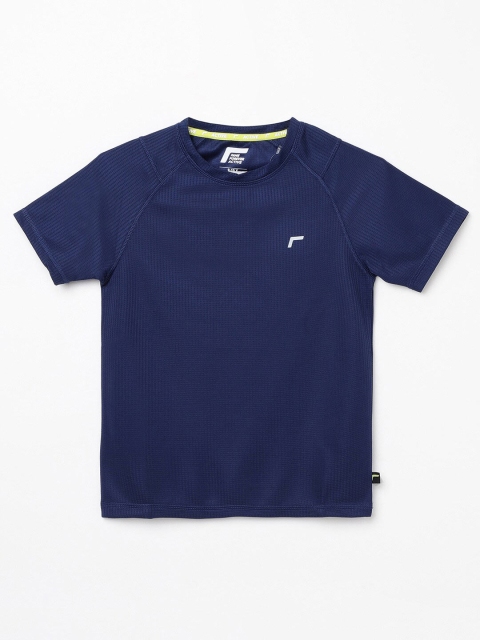 

Fame Forever Active Boys Navy Blue Solid T-shirt