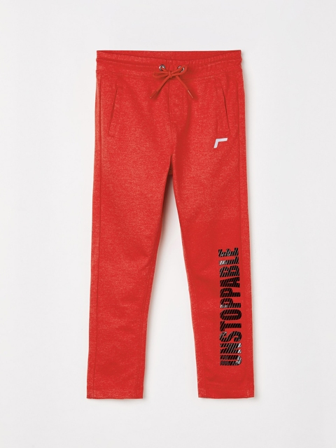 

Fame Forever Active Boys Red & Black Solid Cotton Track Pants